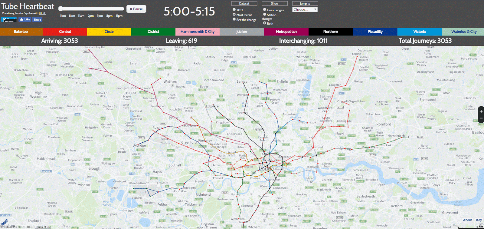 London's Tube Heartbeat