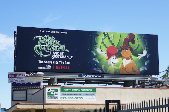 The Pork Crystal: Age of Sustenance Green Eggs and Ham parody billboard Riverside Drive Pork Crystal Age Sustenance Green Eggs Ham billboard