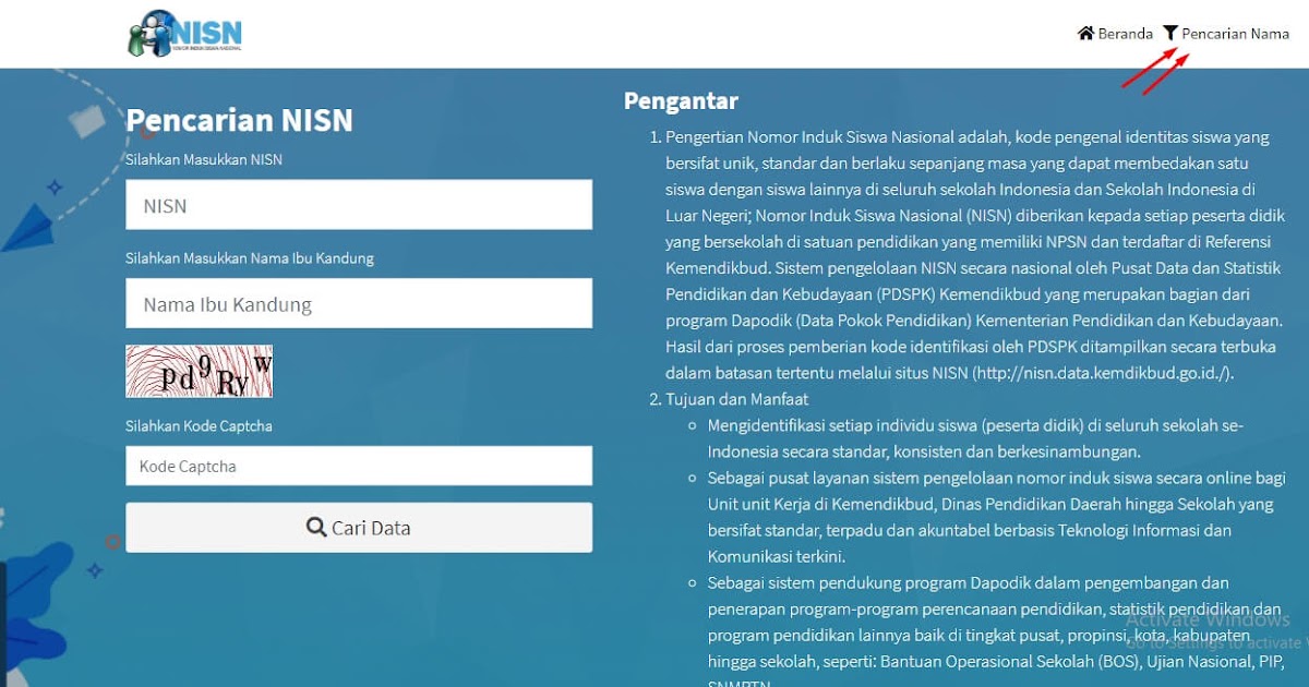 Cara Mencari Nisn