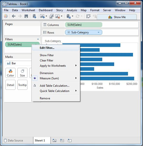 Tableau BI Techniques Tableau Filters for Dimensions and Measures