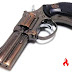 Korek Api Pistol Revolver Laser Bronze