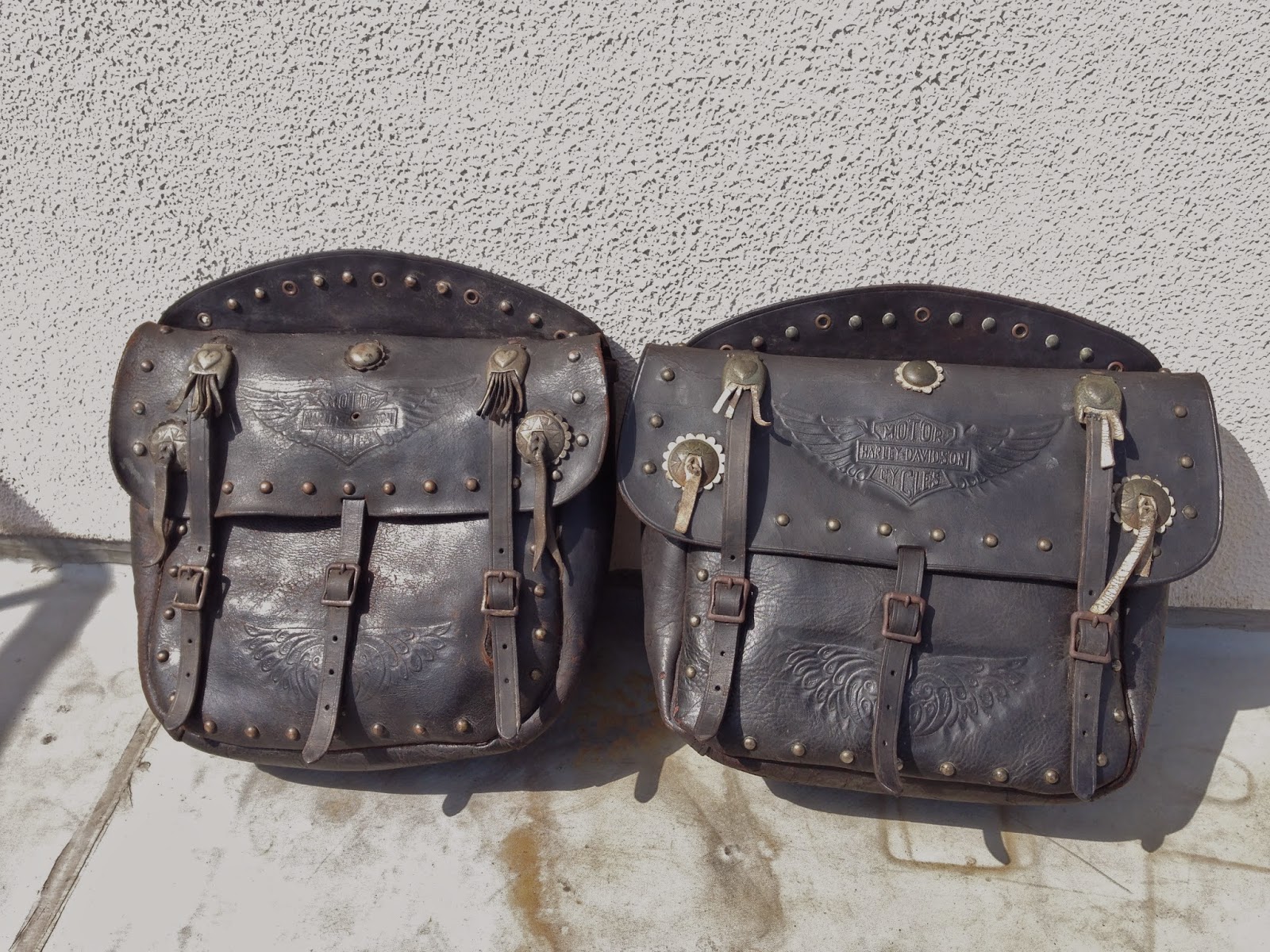 GORKY ゴーキー vintage harley 30''s saddle bags repair 17