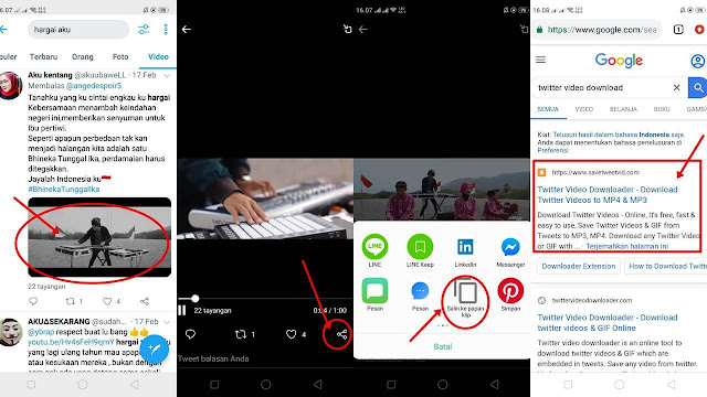 Cara Save Video Di Twitter Android