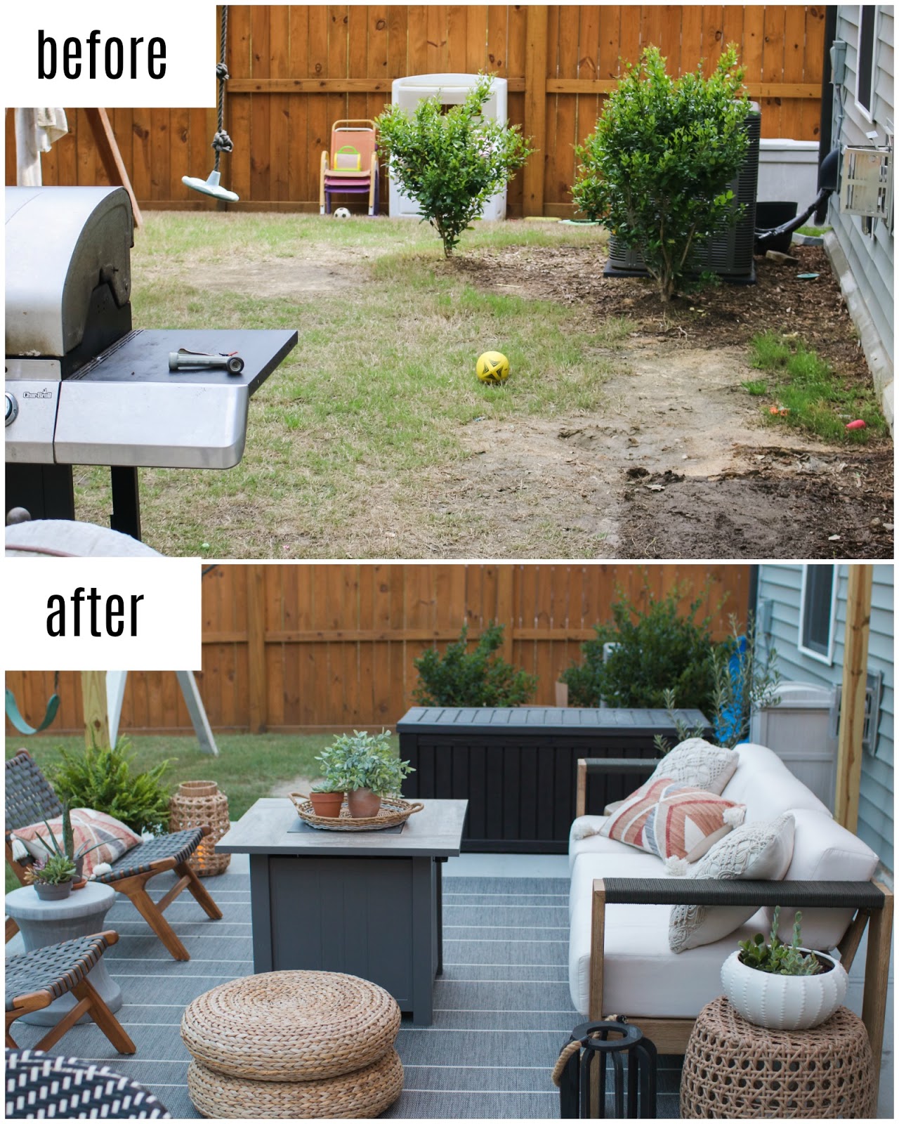 A Builder Basic Concrete Slab, Turned Pretty Patio- Part I - Pretty Real