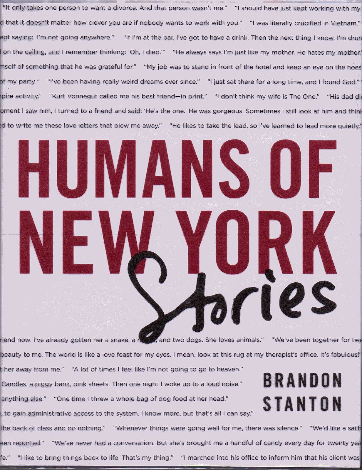 Rooftop Reviews "Humans of New York Stories" by Brandon Stanton (2015)