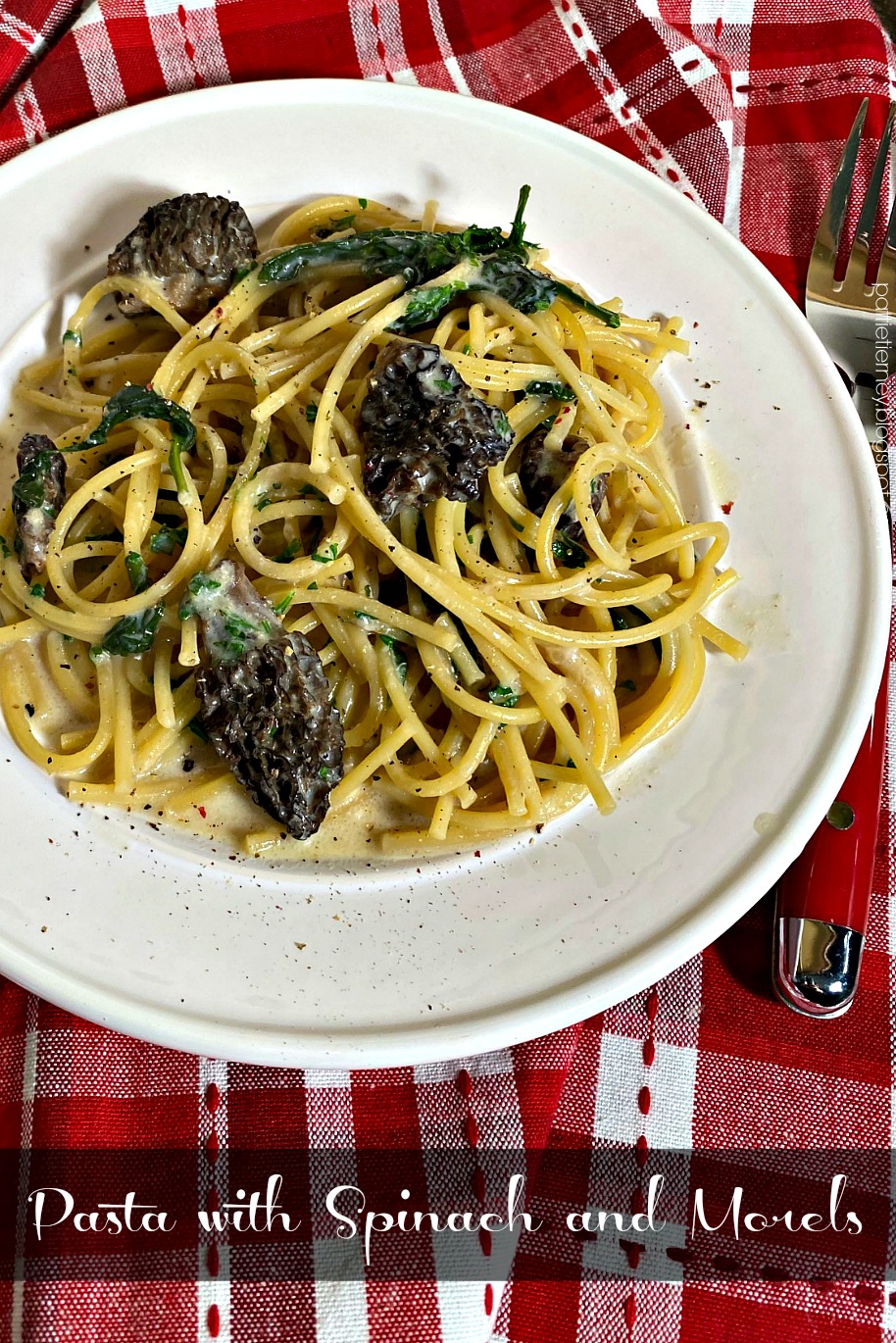 OllaPodrida Pasta with Spinach and Morels