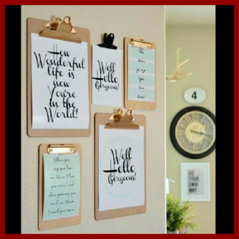 Dollar Store Crafter Turn Dollar Store Clipboards Into Cool Wall Art