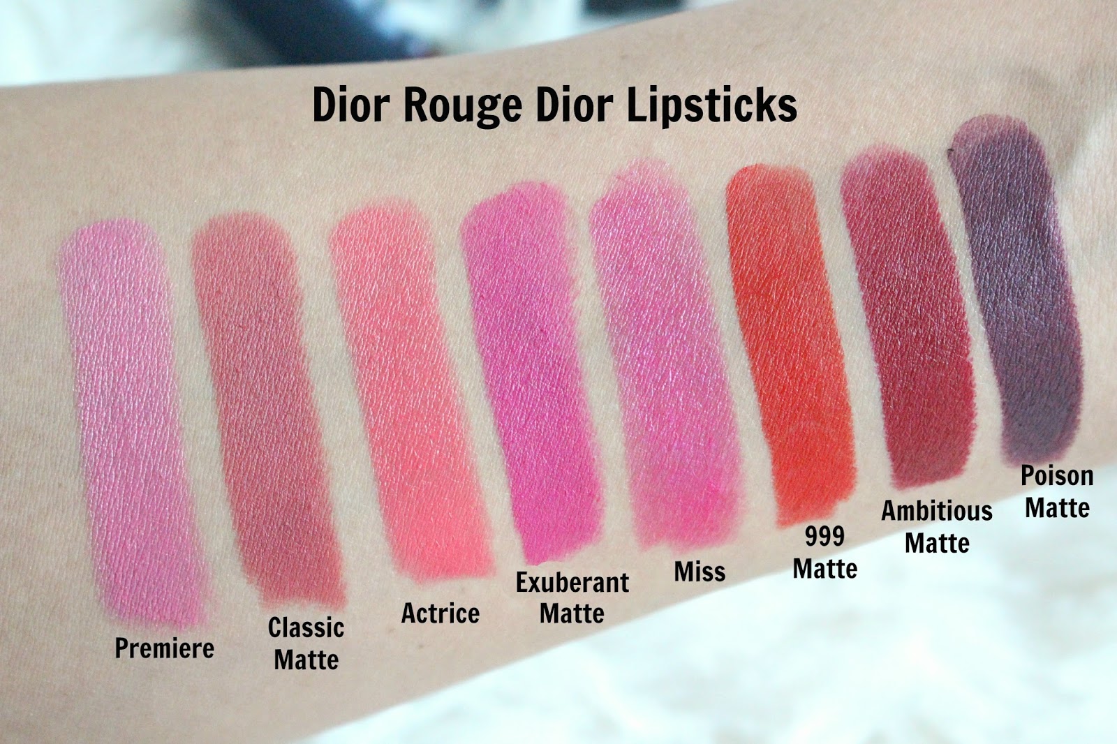dior rouge swatch