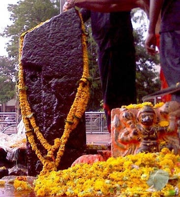 Picture of Lord Shanidev idol at Shani Shingnapur Temple