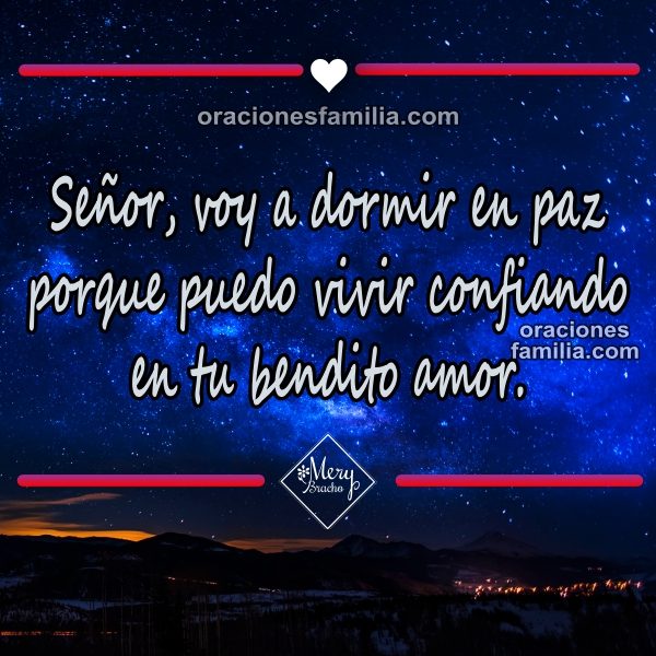 oración corta para dormir tranquilos