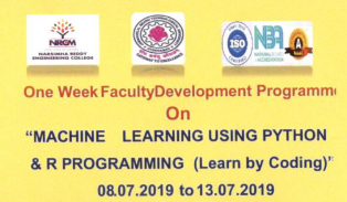 college reddy narsimha engineering machine python learning week faculty programming using established during been
