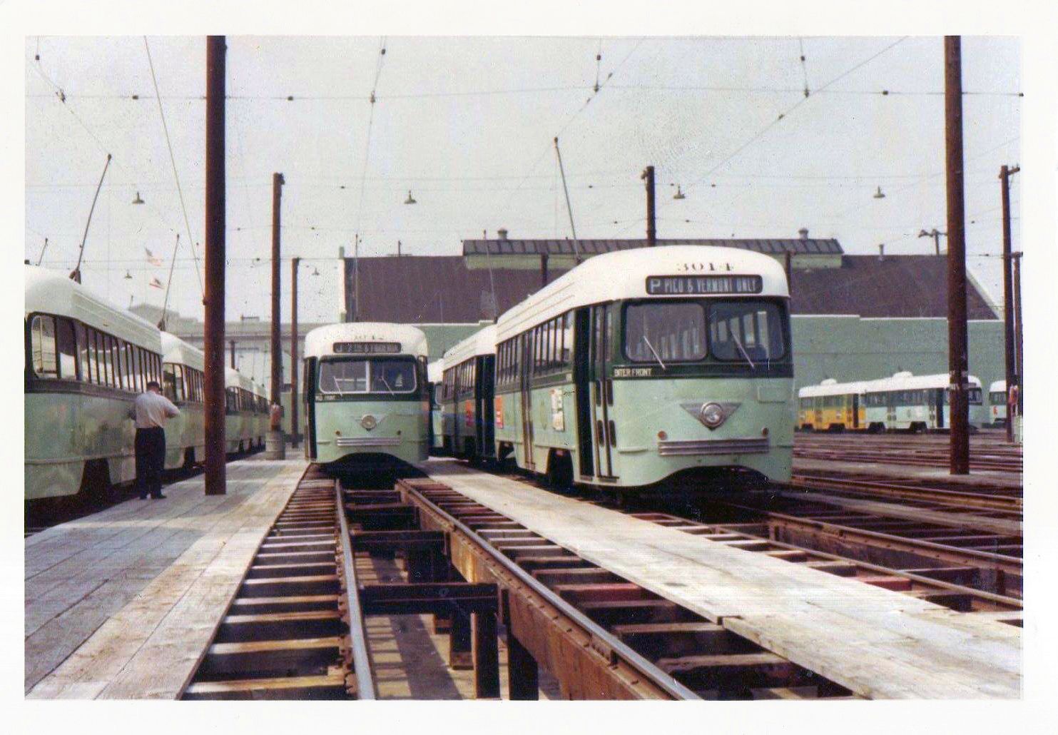 transpress nz Los Angeles Metropolitan Transit Authority trolleys, circa 1960