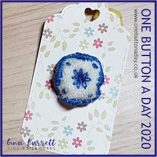 One Button a Day 2020 by Gina Barrett - Day 183 : Biscornu