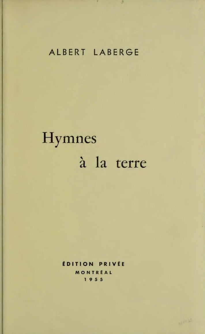 Laurentiana Hymnes à la terre
