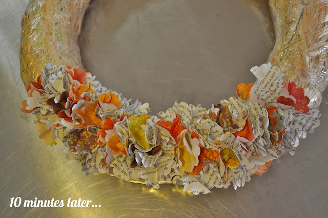 Creating a diy Thanksgiving wreath