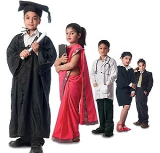 “Maximising” children children in professional clothes