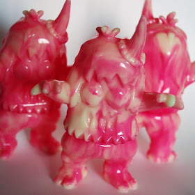 Unpainted Marbled Pink and Glow in the Dark Ugly Unicorn Vinyl Figure by Rampage Toys