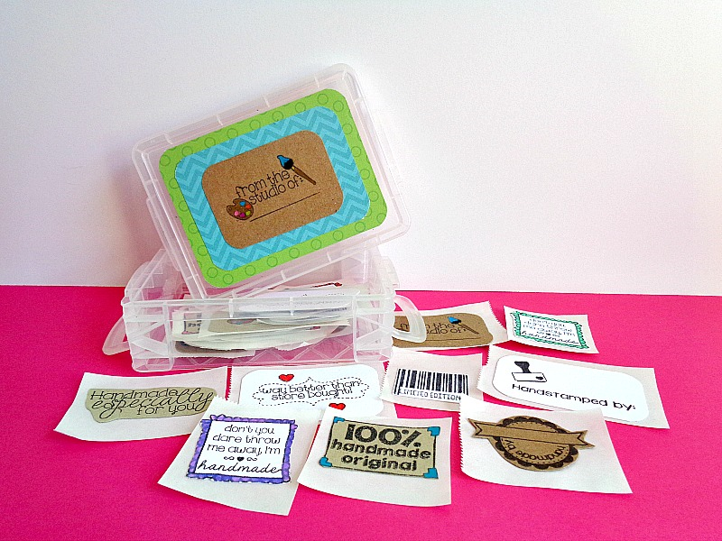 DIY How To Make Your Own Handmade Labels & Label Storage Box Running With A Glue Gun