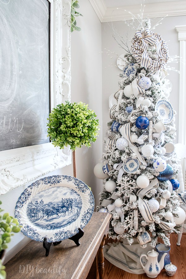 Blue and White Christmas Tree Ideas