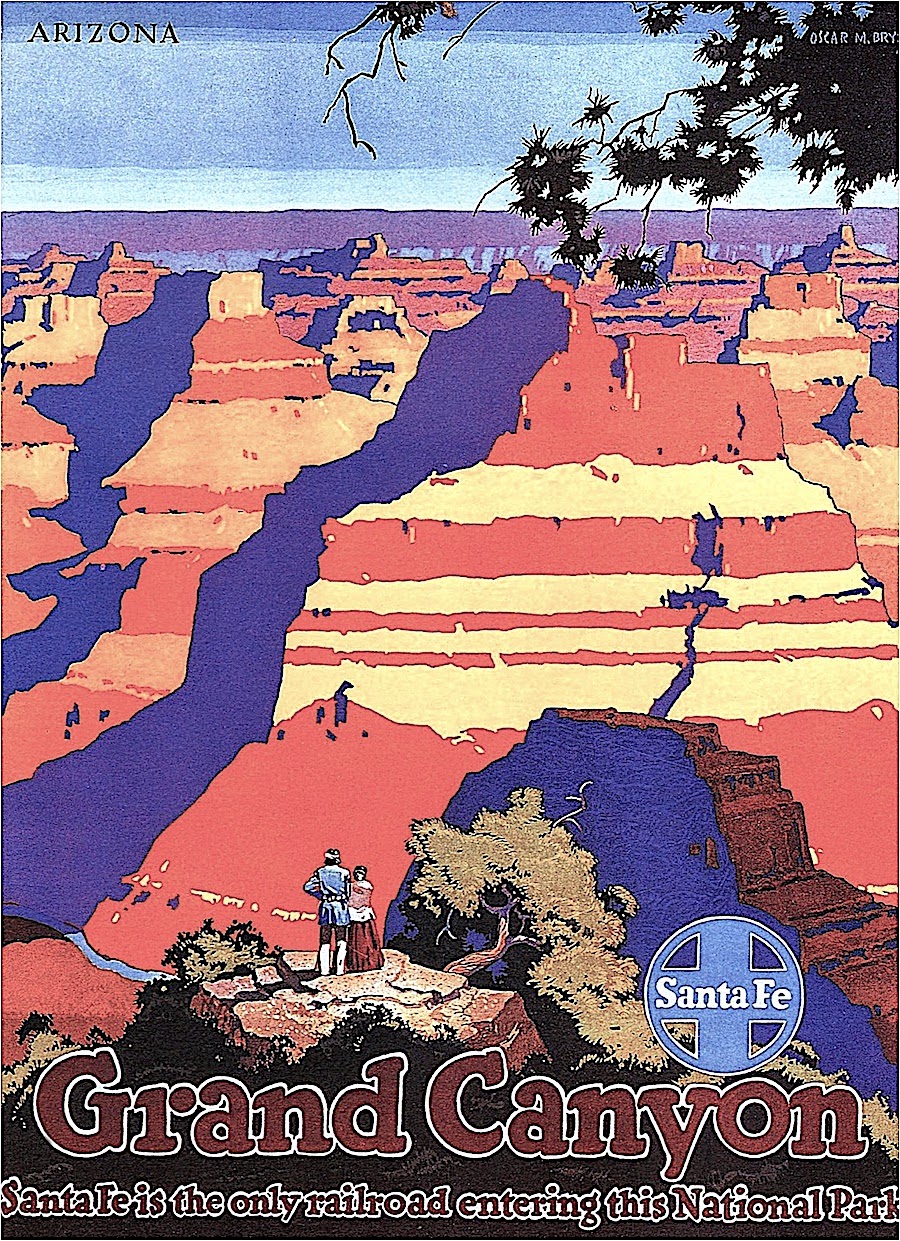 Oskar M. Bryn 1949 poster an Oskar M. Bryn 1949 poster illustration of the Grand Canyon