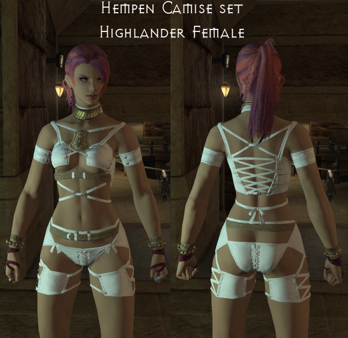 FFXIV - Hempen Camise/Undershirt sets.