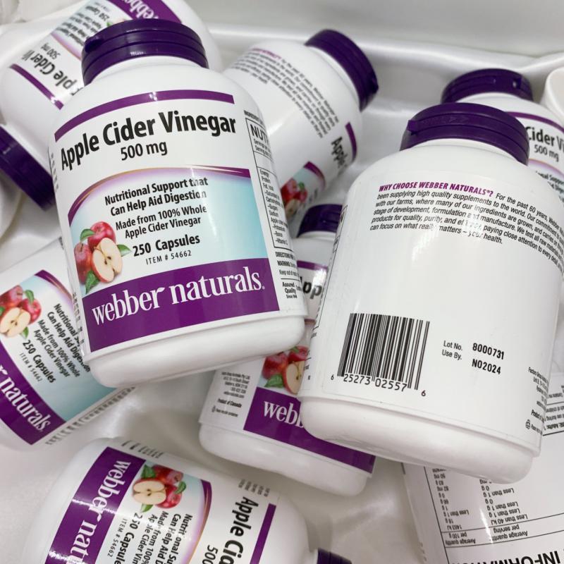 Viên uống Giấm táo APPLE CIDER VINEGAR  Webber Naturals