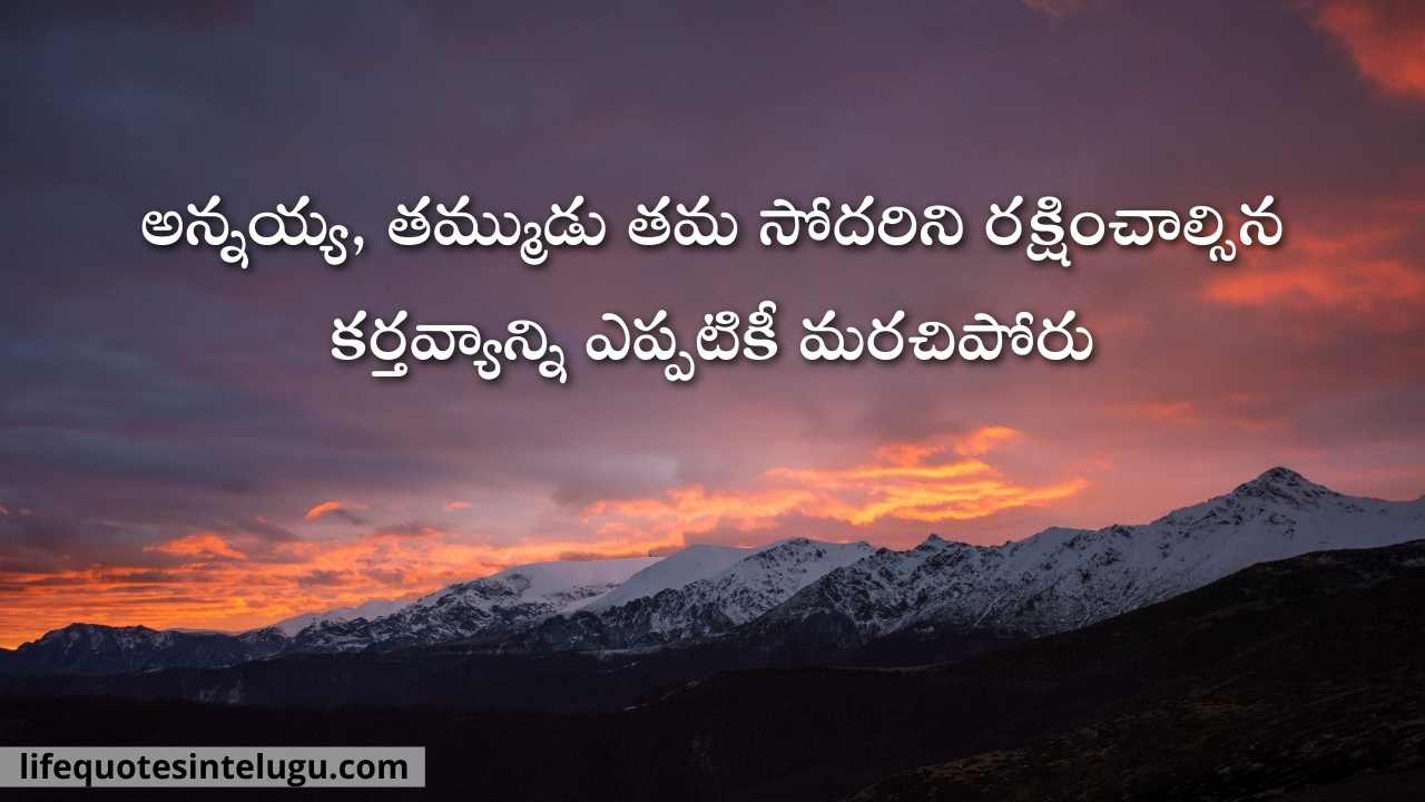 Brother Quotes In Telugu