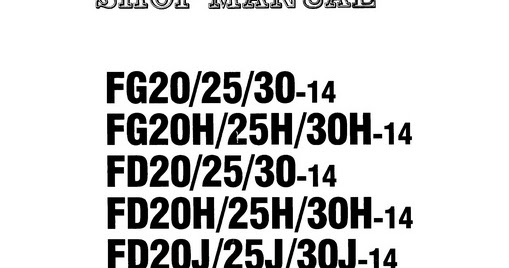 Komatsu 30 forklift service manual Komatsu 30 forklift service manual