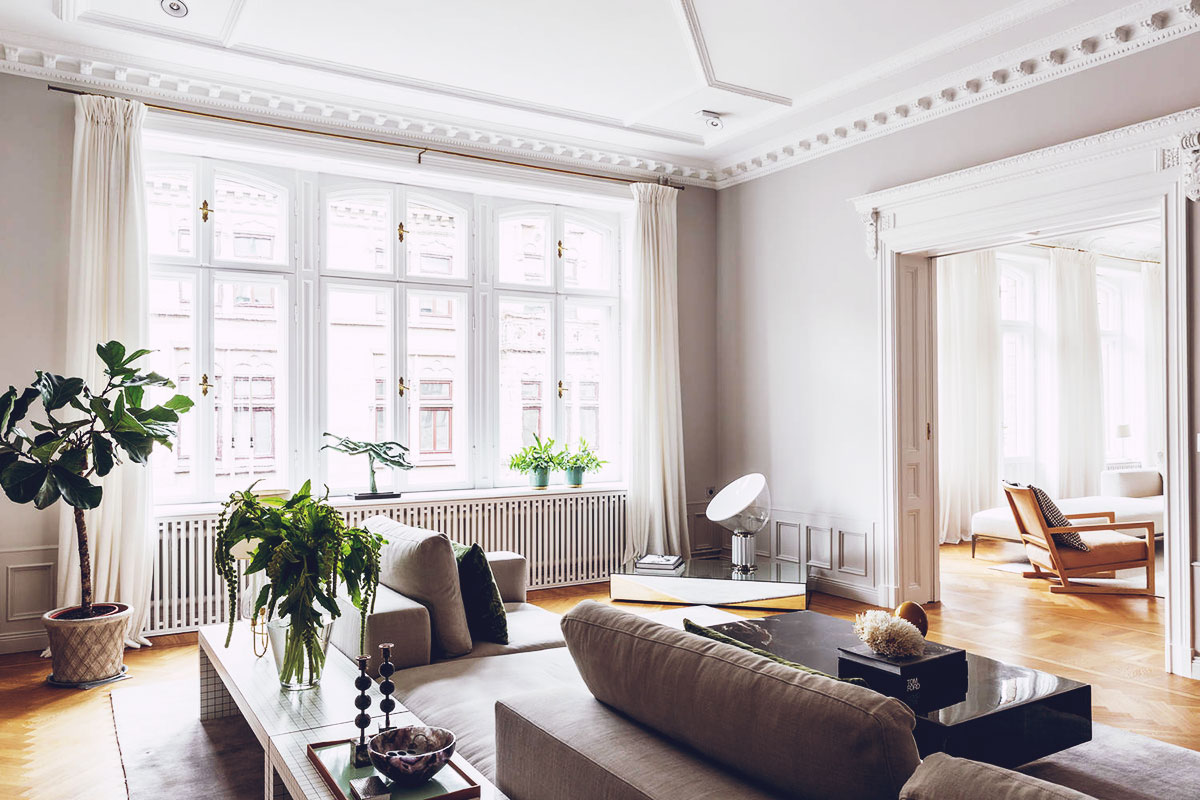 Décor: A Stunning 19th Century Swedish Apartment in Strandvägen, Stockholm