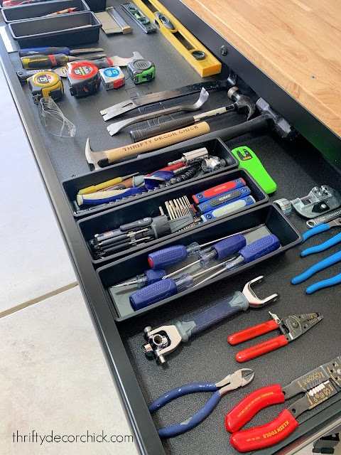 long tool storage drawers