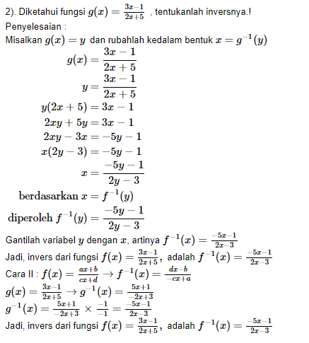 FUNGSI INVERS