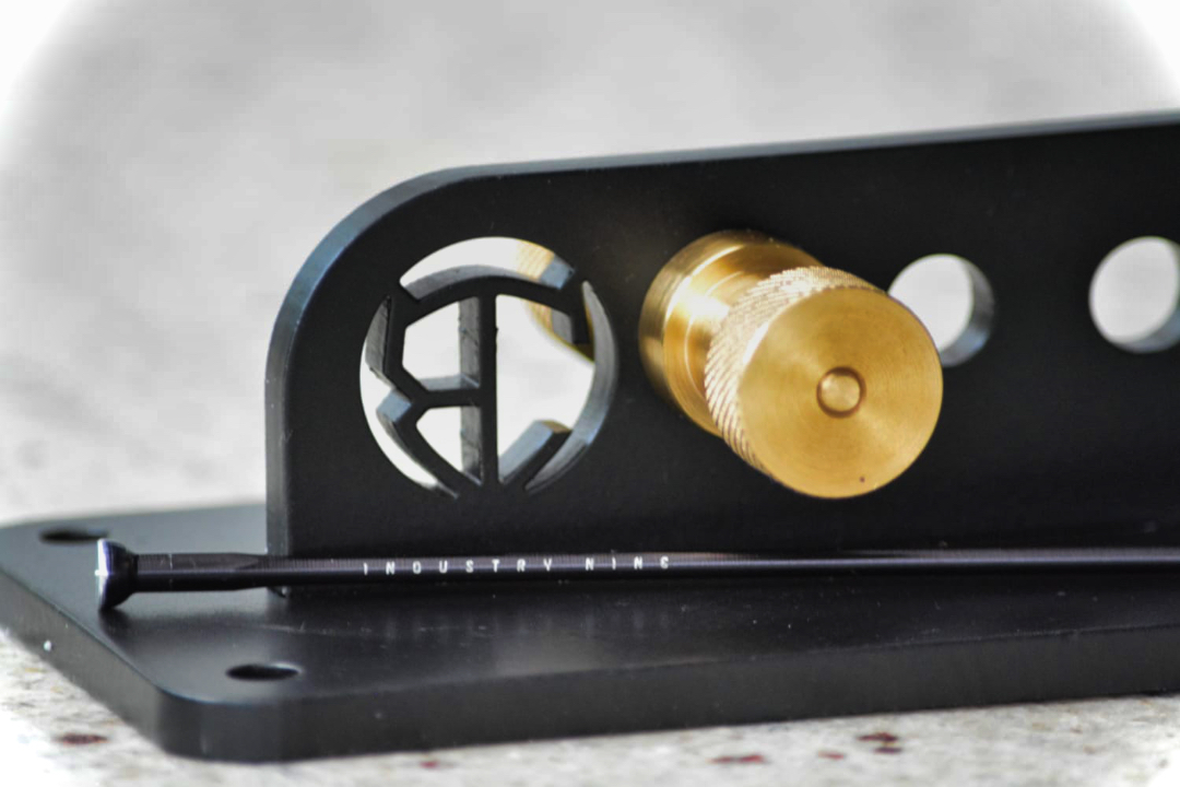 Blackcat wheels Industry 9 using Blackcat spoke tension meter