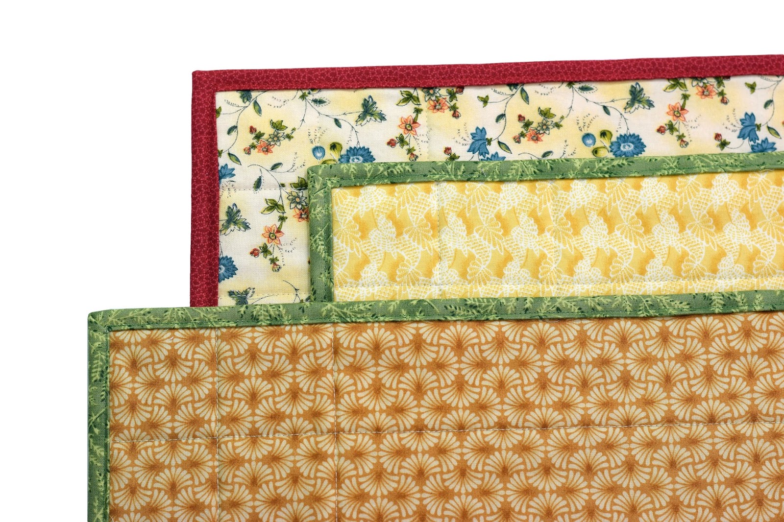 Quilted Blooms Better at Binding by Machine
