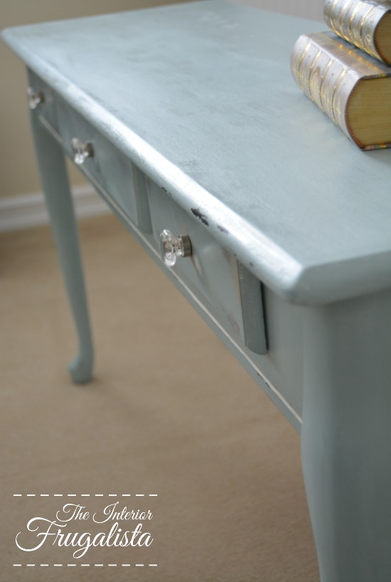 Turquoise Sofa Table Makeover Interior Frugalista