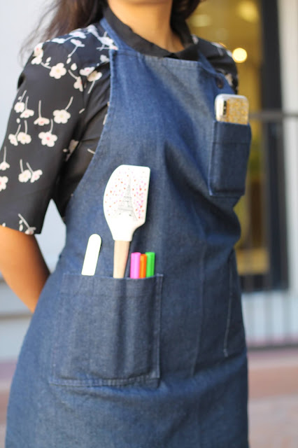 Denim aprons/Baker's  denim aprons/chef's denim apron /The cookie couture aprons