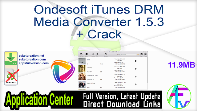 ondesoft itunes drm media converter