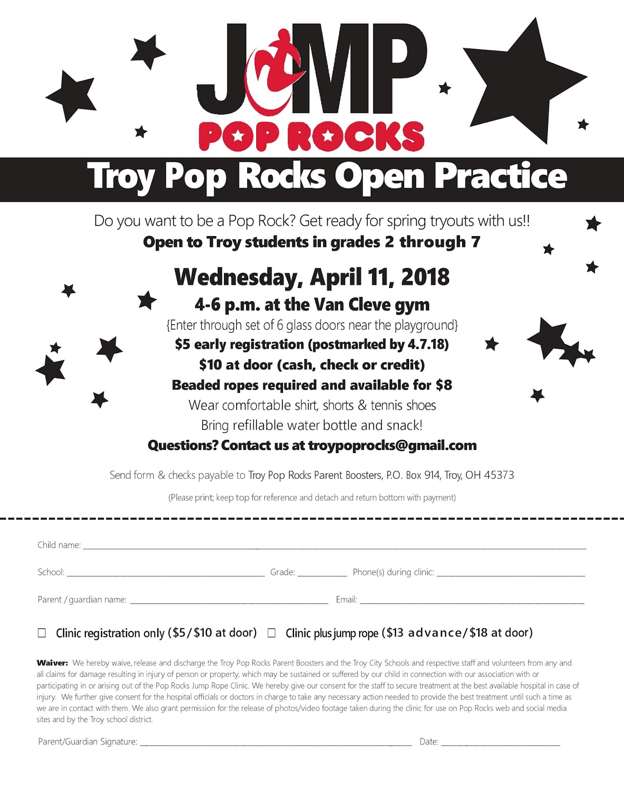 Troy Pop Rocks Jump Rope Team