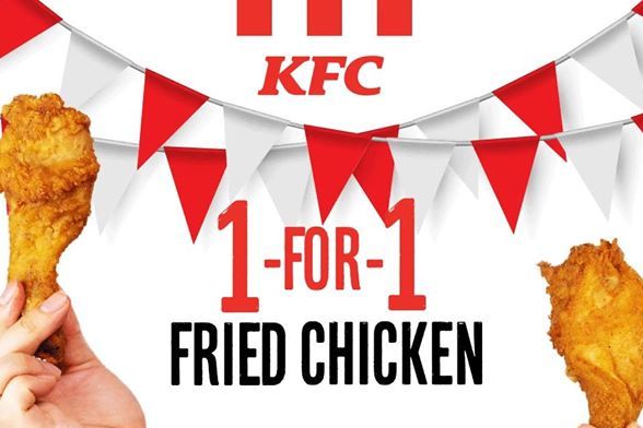 KFC 1 for 1 Fried Chicken Day 6 July 