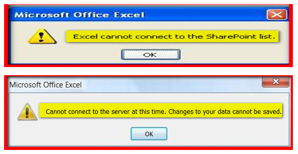 Excel Cannot Connect To SharePoint List Code Excel Cannot Connect To SharePoint List Code