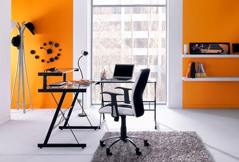 Oficinas color naranja - Colores en Casa