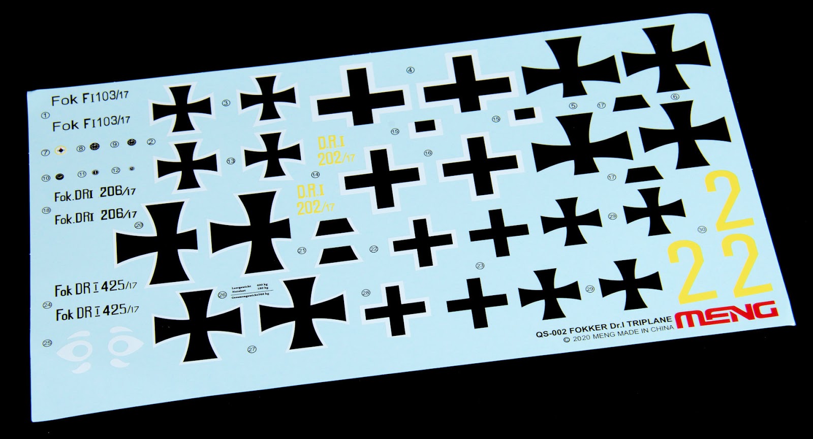 JG I "The Flying Circus" Decals for Meng Eduard 1/32 WWI Jagdgeschwader I JG I "The Flying Circus" Decals for Meng Eduard 1/32 WWI Jagdgeschwader I