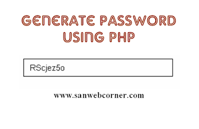 Generate Password to Textbox using php