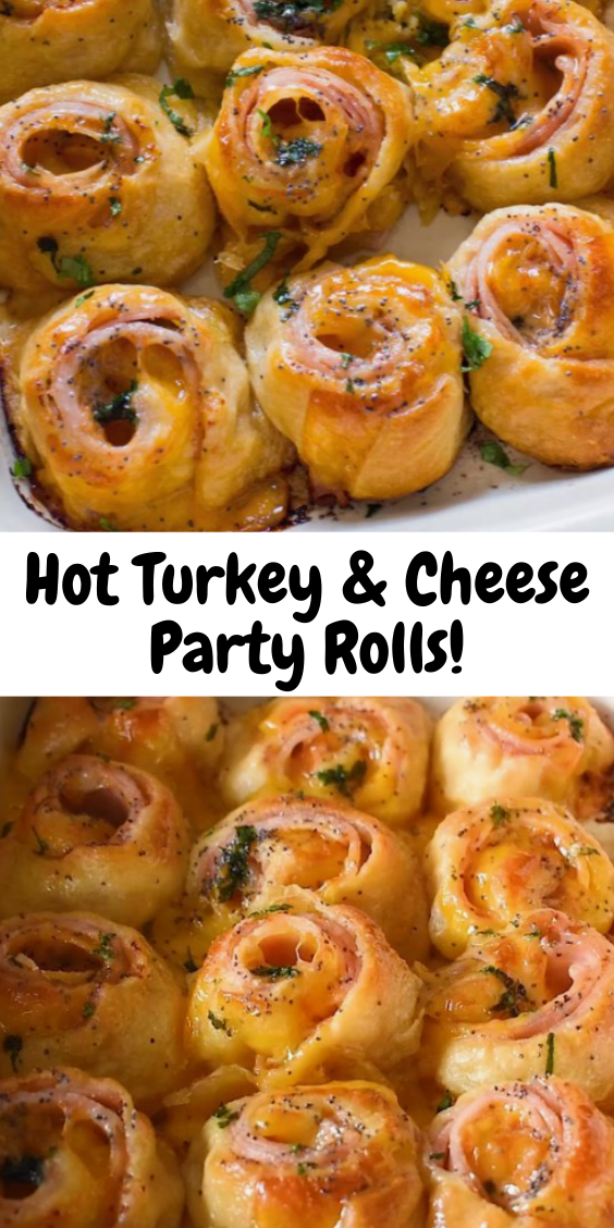 Easy Hot Turkey and Cheese Party Rolls