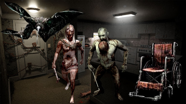 Simbolismo de los monstruos de Silent Hill 4 The Room MoothBat Wheelchair Rubberface Patient