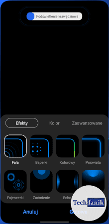 Jak zmienić wygląd podświetlenia krawędzi?