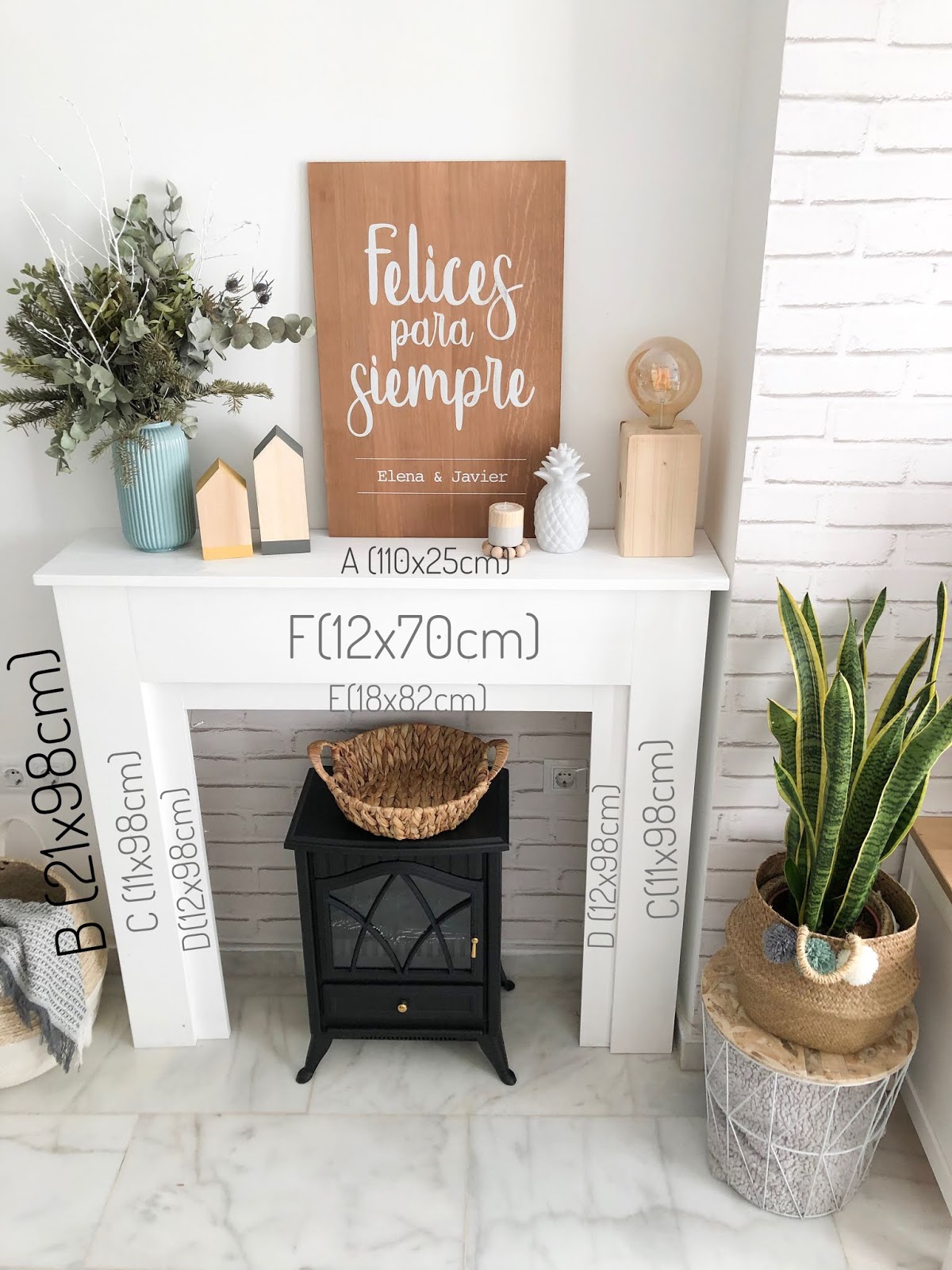 DIY, chimenea decorativa - Elemorlovedecor