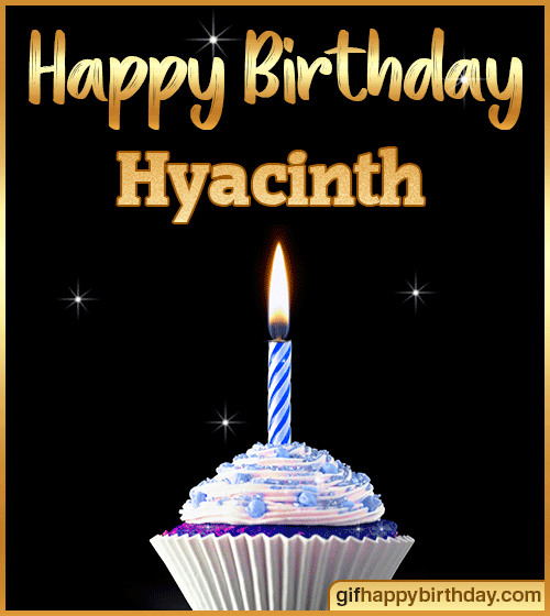 Wish Happy Birthday GIFs with Name Hyacinth