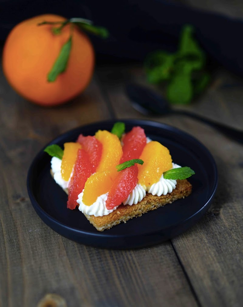 sablé breton aux agrumes dessert de saison , cuisine facile , chantilly , mascarpone , dessert léger