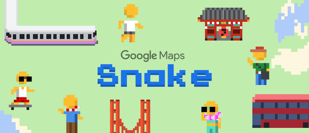 Screenshot von Snakes in Google Maps