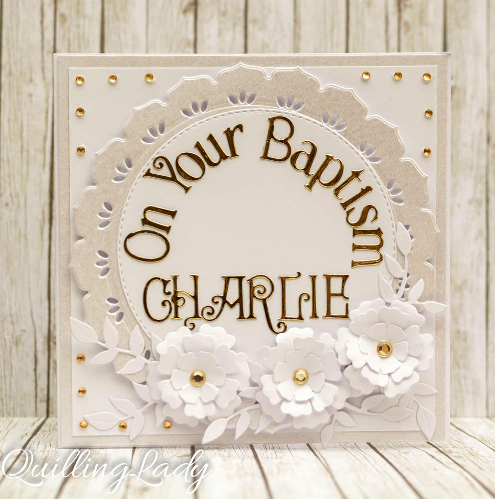 Quilling Lady Simple and elegant Christening card